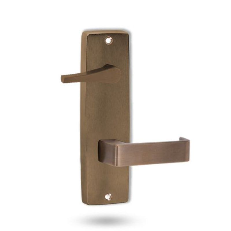 Lockwood 1939 Square End Plate With Disabled Turn And 90 Lever Architectural Bronze 1939/90AZ