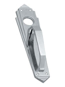 Superior Brass Art Deco Handle / Cylinder CP 280x67mm ONLY LEVER SET - primehardware