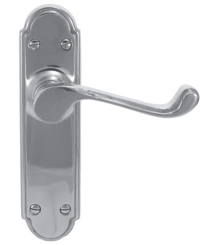 Superior Brass Lever Latch Passage Set CP 180x45mm ONLY LEVER SET - primehardware