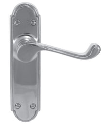 Superior Brass Lever Latch Passage Chrome Plated Polished Chrome 180x45mm (Pair)