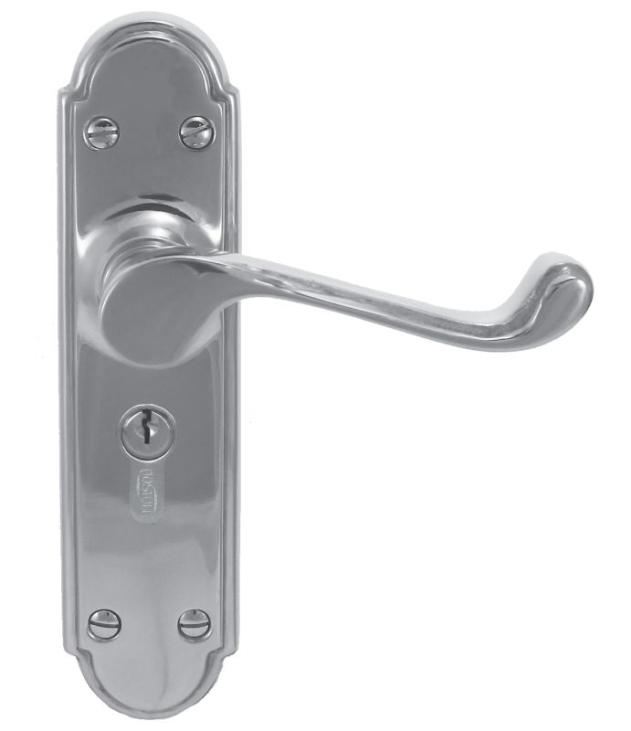 Superior Brass Lever Lock (CC 47.6mm) CP 180x45mm ONLY LEVER SET - primehardware