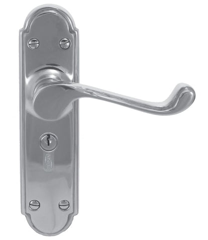 Superior Brass Lever Lock (CC 47.6mm) CP 180x45mm ONLY LEVER SET - primehardware