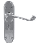 Superior Brass Lever Lock (CC 47.6mm) CP 180x45mm ONLY LEVER SET - primehardware