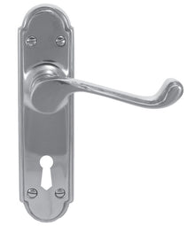 Superior Brass Lever Lock CC 57mm Chrome Plated Polished Chrome 180x45mm (Pair)