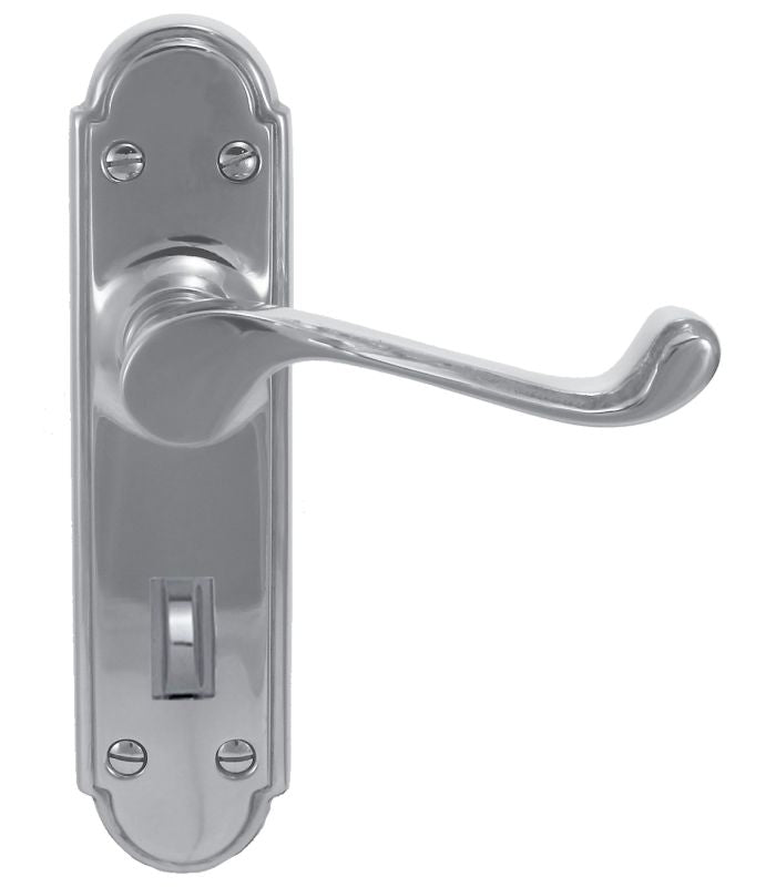 Superior Brass Lever Lock Privacy CP 180x45mm ONLY LEVER SET - primehardware