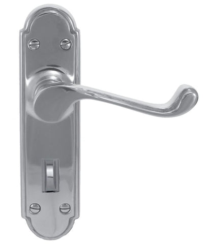Superior Brass Lever Lock Privacy CP 180x45mm ONLY LEVER SET - primehardware
