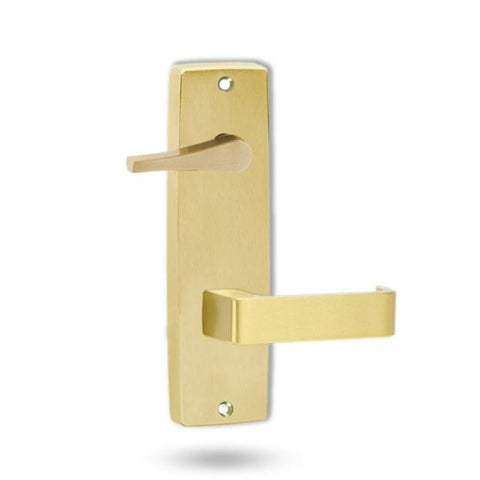 Lockwood 1939 Square End Plate With Disabled Turn And 90 Lever Polished Brass 1939/90PB - primehardware