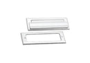 Superior Brass Letter Plate Front/Back Set CP 75x220mm - primehardware