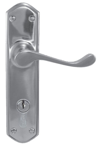 Superior Brass Lever Lock Polished Chrome 230x48mm CC 85mm (Pair) - primehardware