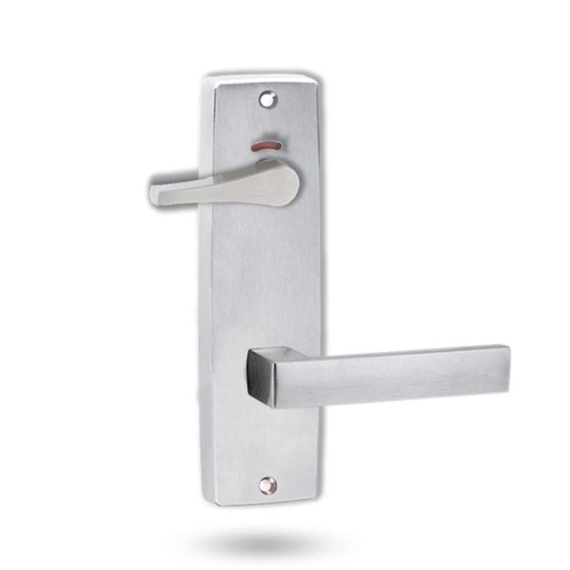 Lockwood 1941 Square End Plate Privacy Indicator Disabled Turn & 101 Lever Satin Chrome 1941/101SC - primehardware