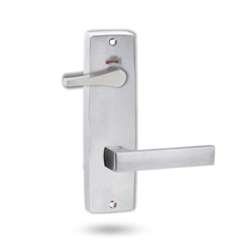 Lockwood 1941 Square End Plate Privacy Indicator Disabled Turn & 101 Lever Satin Chrome 1941/101SC - primehardware