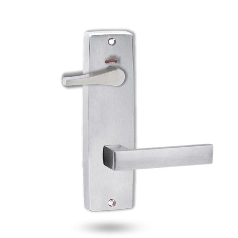Lockwood 1941 Square End Plate Privacy Indicator Disabled Turn & 101 Lever Satin Chrome 1941/101SC
