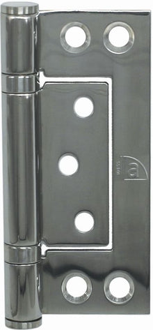 Superior Brass Hirline Fast-fix Bearing Hinge Including Screws 100x47mm Polished Stainless Steel 100x47x2.5mm (Pair)