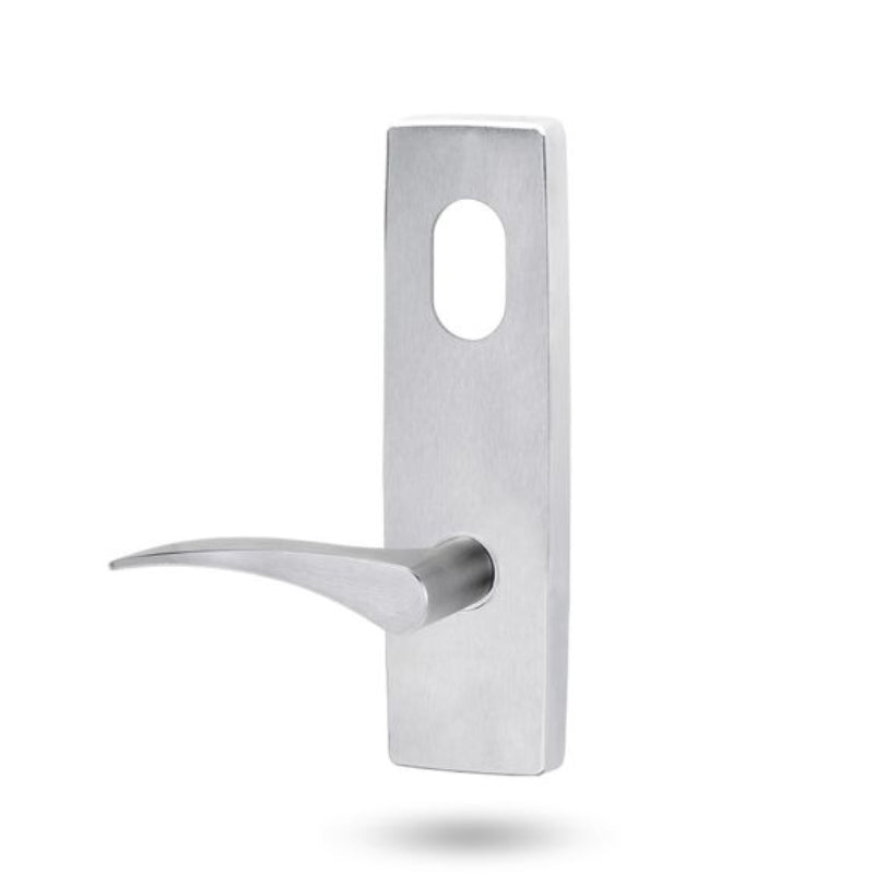 Lockwood 1801 Square End Plate With Cylinder Hole And 153 Rh Lever Satin Chrome 1801/153RSC