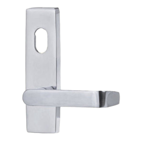 Lockwood 1801 Square End Plate With Cylinder Hole And 155 Lever Polished Brass 1801/155PB - primehardware