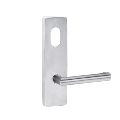 Lockwood 1801 Square End Plate With Cylinder Hole And 155 Lever Satin Chrome 1801/155SC - primehardware