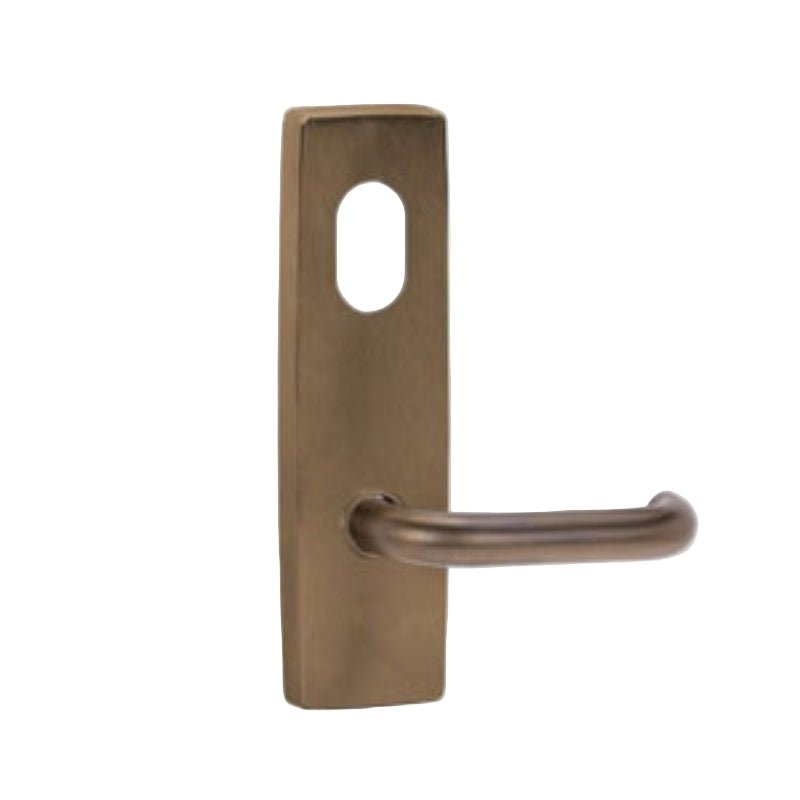 Lockwood 1801 Ext Square End Plate With Cylinder Hole And Lever 180 Polished Brass Unlacquered 1801/180BU