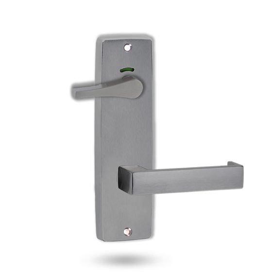 Lockwood 1941 Square End Plate Privacy Indicator Disabled Turn & 111 Lever Satin Chrome 1941/111SC