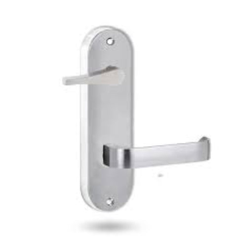 Lockwood 2939 Round End Plate With Disabled Turn & 41 Lever RH Satin Chrome 2939/41RSC - primehardware
