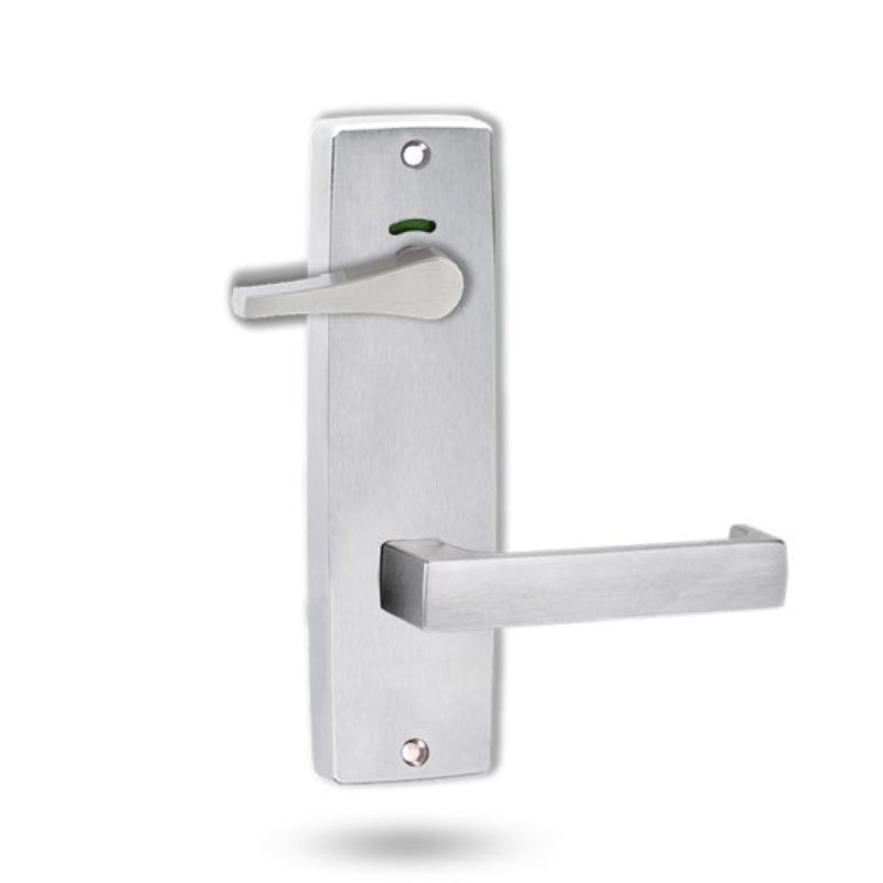 Lockwood 1941 Square End Plate Privacy Indicator Disabled Turn & 112 Lever Satin Chrome 1941/112SC - primehardware