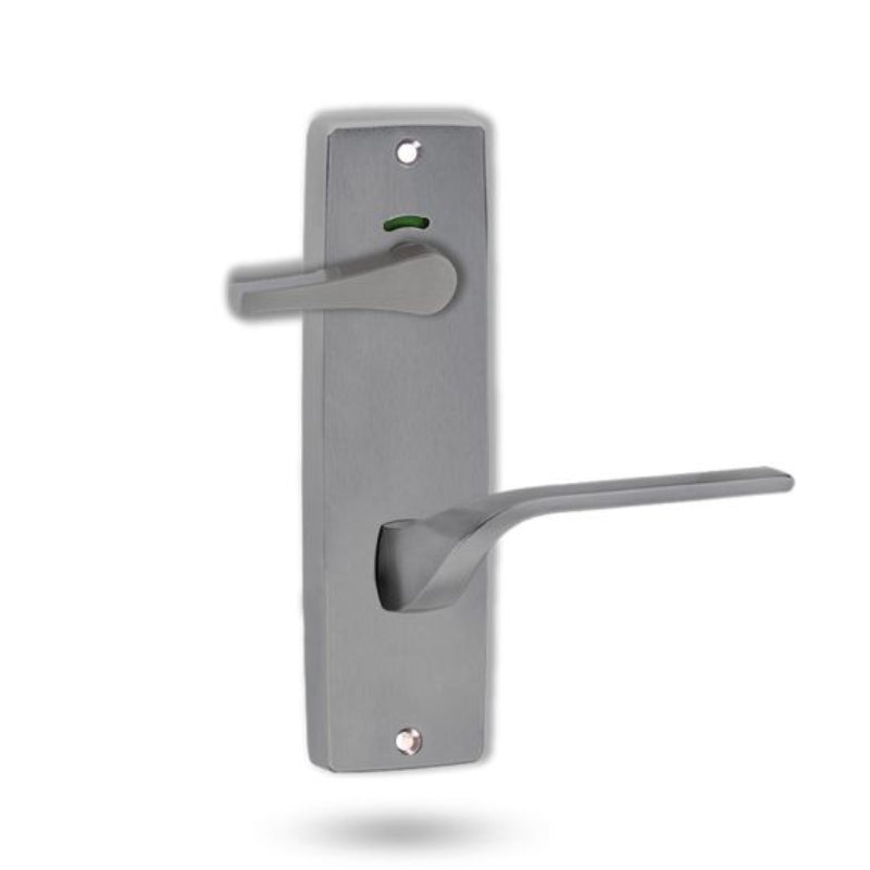 Lockwood 1941 Square End Plate Privacy Indicator Disabled Turn & 122 Left Hand Lever Satin Chrome 1941/122LPC