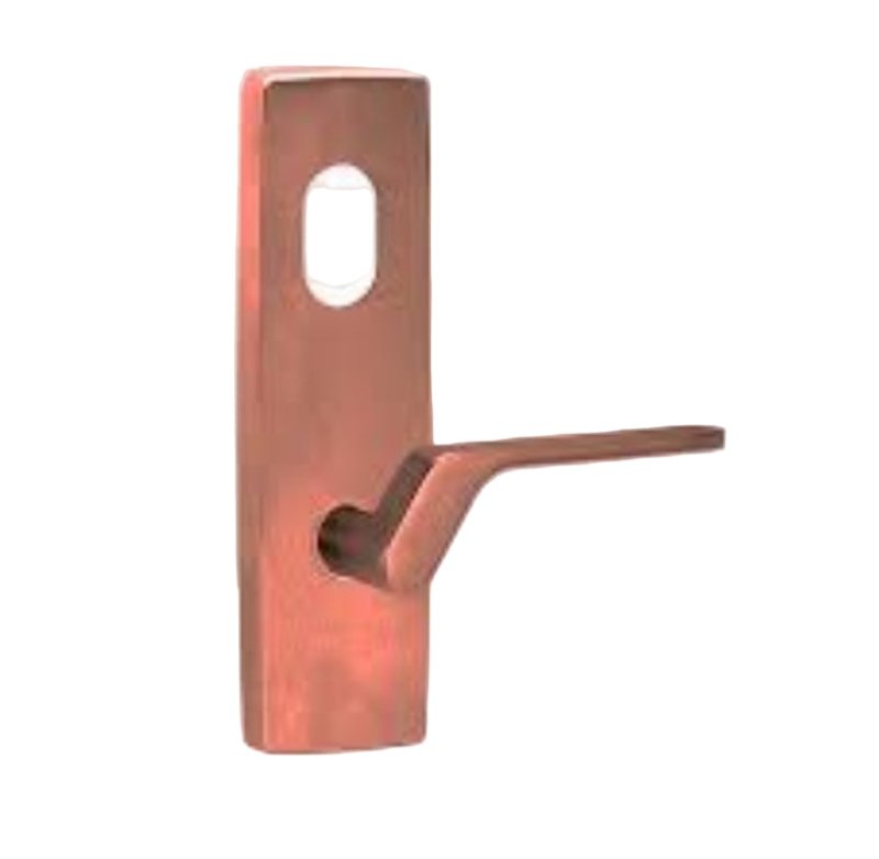 Lockwood 1801 Square End Plate With Cylinder Hole And 41 Lever Lh Antique Copper 1801/41LAC