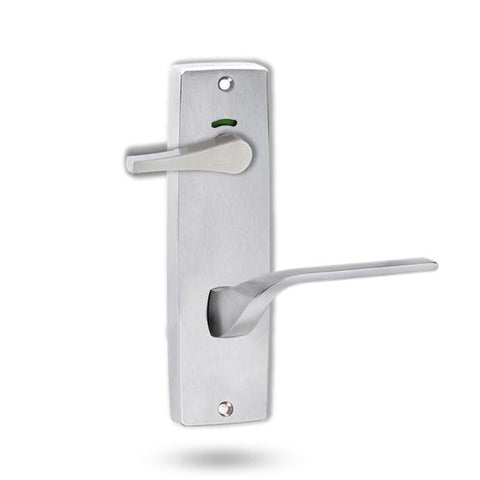 Lockwood 1941 Square End Plate Privacy Indicator Disabled Turn & 122 Left Hand Lever Satin Chrome 1941/122LSC - primehardware