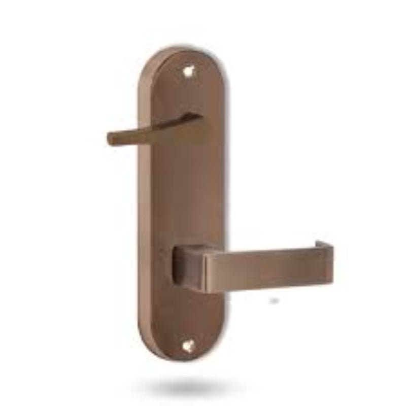 Lockwood 2939 Interior Round End Plate with Disabled Accessibility Turn & 47 Lever LH Arch Bronze Unlacquered 2939/47LAU - primehardware