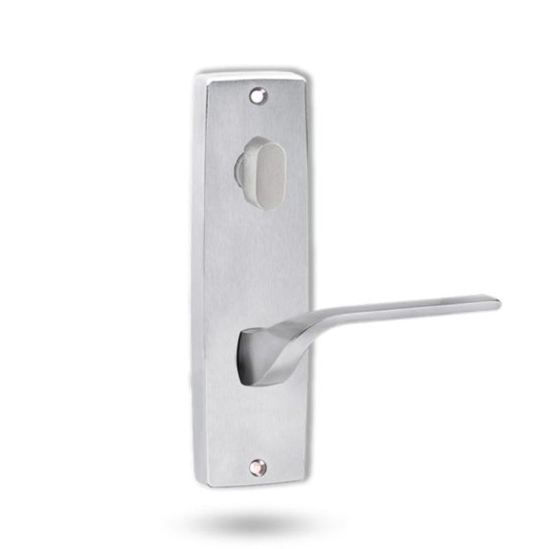 Lockwood 1904 Square End Plate with Turn & 122 LH Lever Satin Chrome 1904/122LSC
