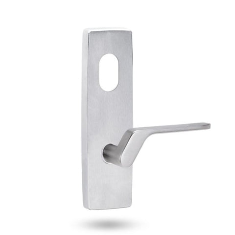 Lockwood 1801 Square End Plate With Cylinder Hole And 41 Lever Lh Satin Chrome 1801/41LSC - primehardware