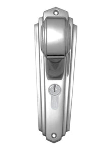 Superior Brass Knob Lock - Chrome Plated, Centre-to-centre 47.6mm, Plate Lever Only Polished Chrome 203x63mm (Pair)