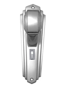 Superior Brass Knob Lock - Chrome Plated, Plate Privacy Lever Only Polished Chrome 203x63mm (Pair)