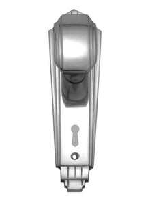 Superior Brass Knob Lock - Chrome Plated, Centre-to-centre 57mm, Plate Polished Chrome 184x53mm (Pair)