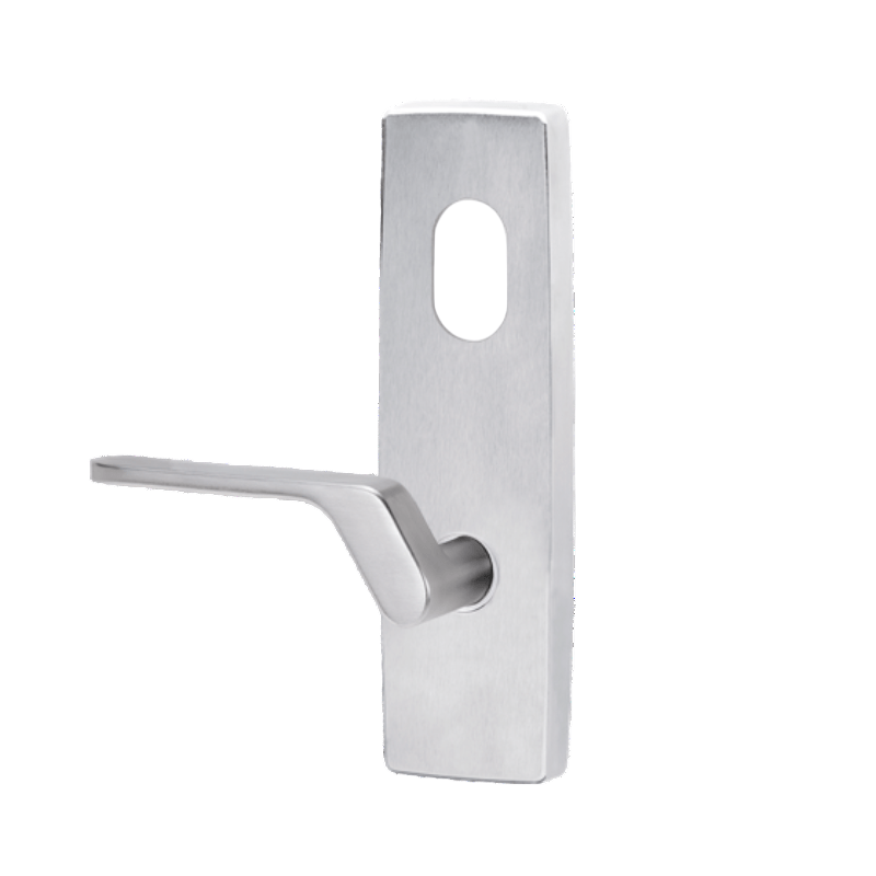 Lockwood 1801 Square End Plate With Cylinder Hole And 41 Lever Rh Satin Chrome 1801/41RSC