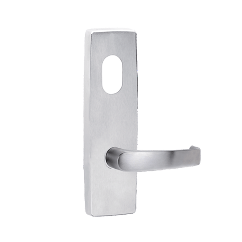 Lockwood 1801 Square End Plate With Cylinder Hole And 47 Lever Lh Satin Chrome 1801/47LSC - primehardware