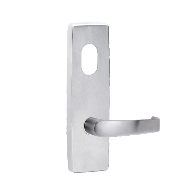 Lockwood 1801 Square End Plate With Cylinder Hole And 47 Lever Lh Satin Chrome 1801/47LSC