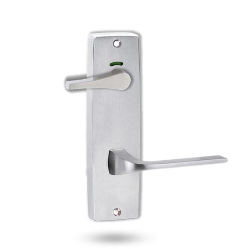 Lockwood 1941 Square End Plate Privacy Indicator Disabled Turn & 123 Lever Satin Chrome 1941/123SC