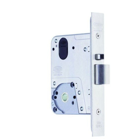 Door lock mechanism on a white background
