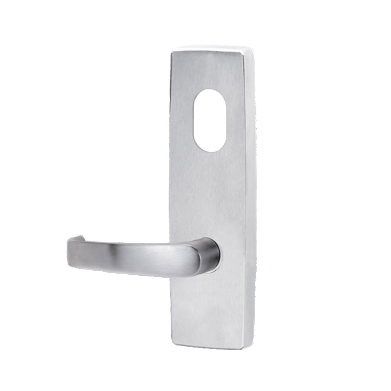 Lockwood 1801 Square End Plate With Cylinder Hole And 47 Lever Rh Satin Chrome 1801/47RSC