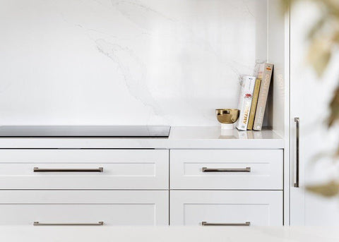 Zanda Manhattan Cabinet Handle in Brush Nickle & Matt Black - primehardware