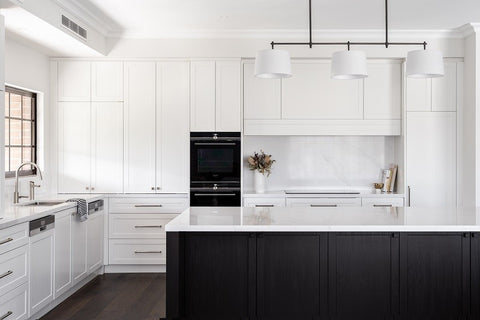 Zanda Manhattan Cabinet Handle in Brush Nickle & Matt Black - primehardware