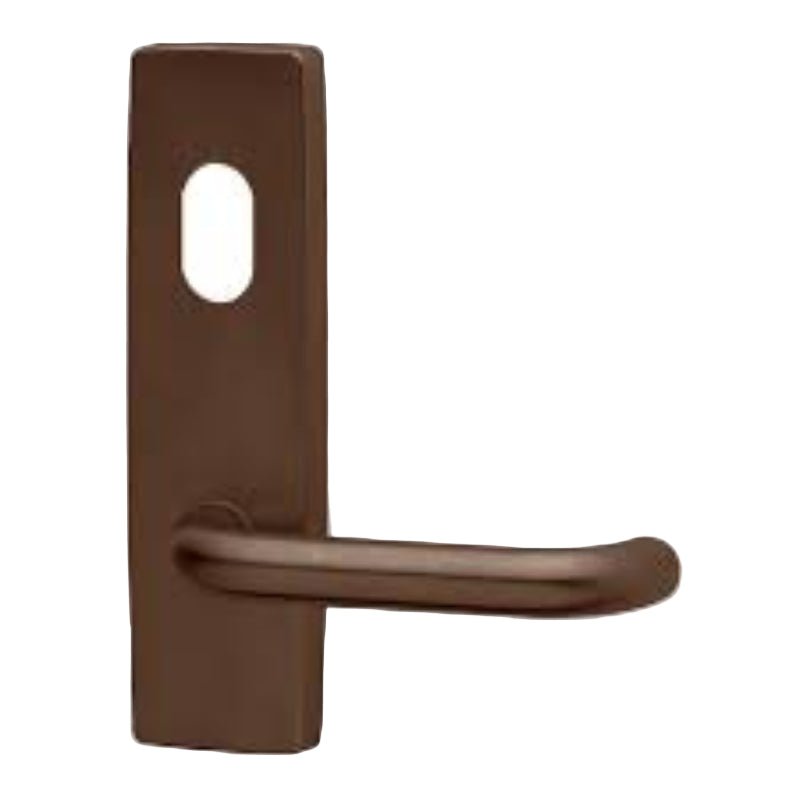 Lockwood 1801 Square End Plate With Cylinder Hole And 70 Lever Arch Bronze Unlacquered 1801/70AU