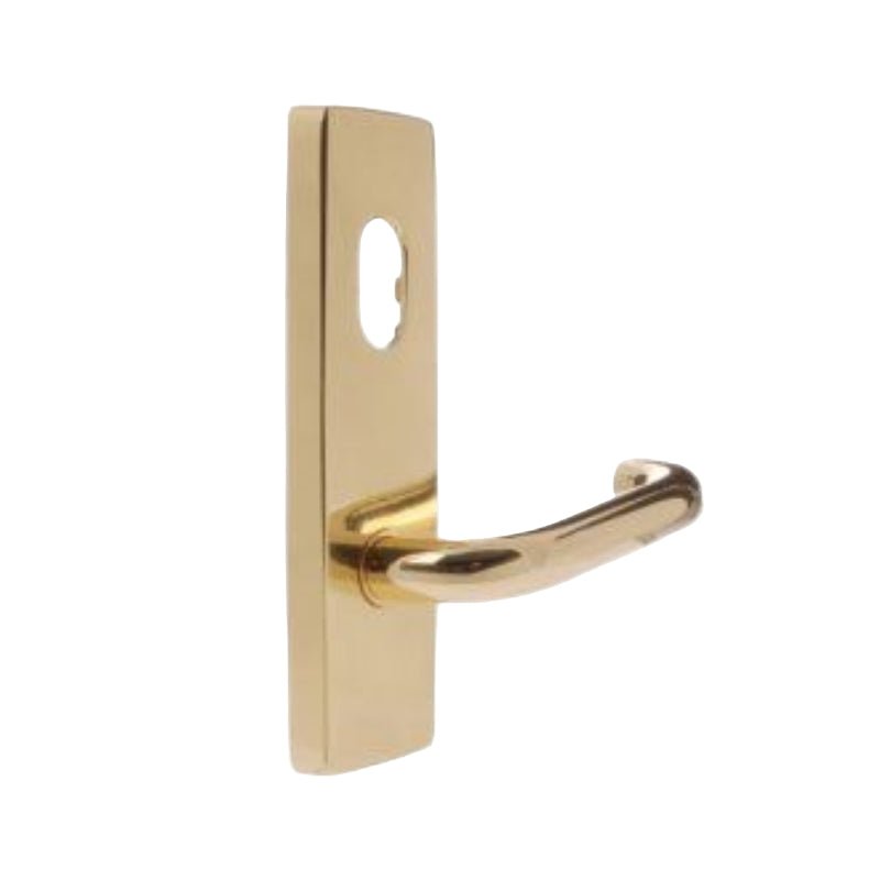 Lockwood 1801 Square End Plate With Cylinder Hole And 70 Lever Polished Brass 1801/70PB