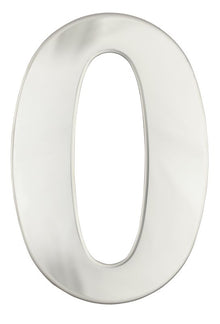 Superior Brass Architectural Numeral No. 0 316 Polished Stainless Steel 130mm