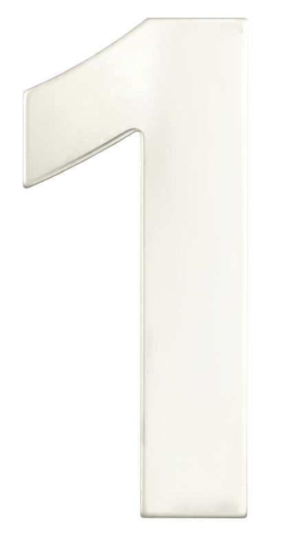 Superior Brass Architectural Numeral No.1 316 Pol.S/Steel 130mm "1" - primehardware