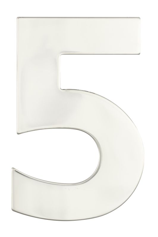 Superior Brass Architectural Numeral No.5 316 Pol.S/Steel 150mm "5"