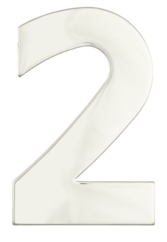 Superior Brass Architectural Numeral No.2 316 S/Steel 255mm "2" - primehardware