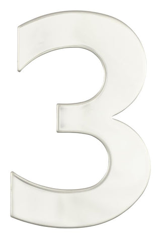 Superior Brass Architectural Numeral No.3 316 S/Steel 255mm "3" - primehardware