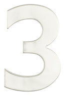 Superior Brass Architectural Numeral No.3 316 S/Steel 255mm "3" - primehardware