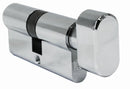 Austyle Euro Cylinder Thumb Turn 5 pin C4 Chrome Plated 65mm 39145 - primehardware